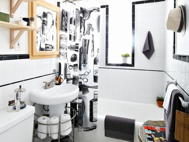 Teen Boys Barbershop Style Bathroom Diy