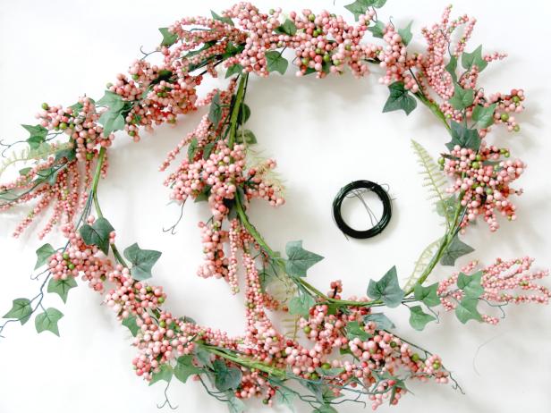 Floral headband materials.