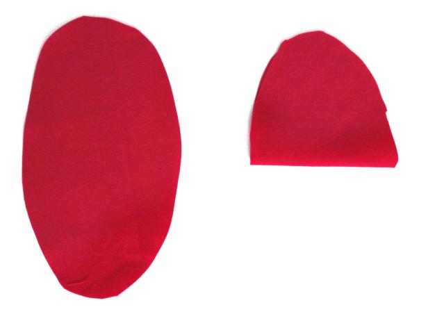Fold fabric for petals in half.