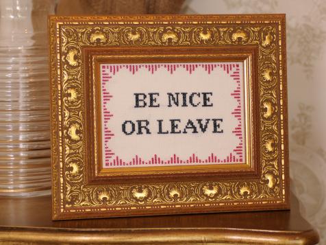 Free Subversive Cross Stitch Pattern: Be Nice or Leave