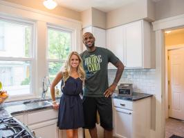 Nicole Curtis and LeBron James in Renovated Kitchen