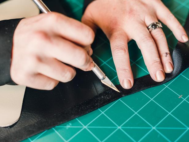 Step 9: Cut slit in ribbon. Step 9: Cut slit in ribbon.