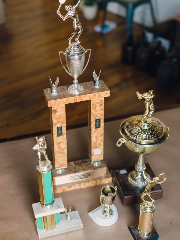 Trophy Bottle Toppers Step 1, Find trophies Trophy Bottle Toppers Step 1, Find trophies