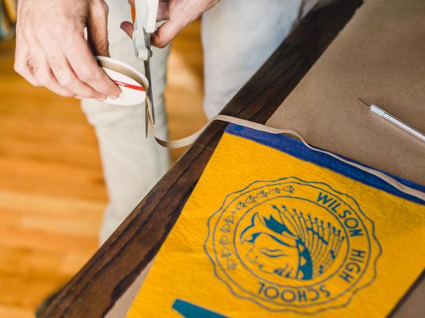 Vintage School Pennant Garland Step 4, Measure and Vintage School Pennant Garland Step 4, Measure and