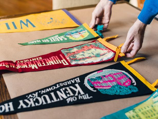 Vintage School Pennant Garland Step2, Layout place Vintage School Pennant Garland Step2, Layout place