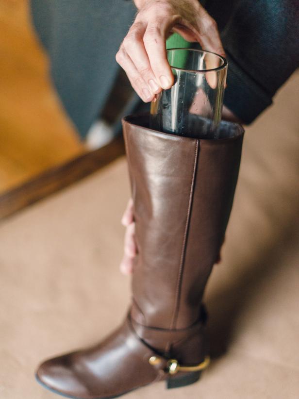Insert a Vase into the Shaft of the Boot Insert a Vase into the Shaft of the Boot