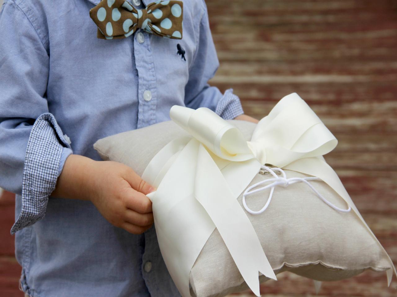 How to Sew a Ring Bearer Pillow for a Wedding on how