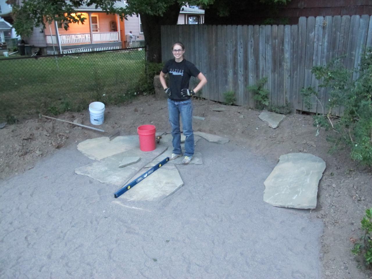 How to Install a Flagstone Patio with Irregular Stones ...