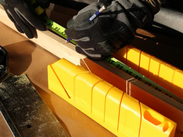For a professional touch, youâll need to add 1x2â pine trim to all sides of the plywood. Start by measuring and marking it with measuring tape and pencil.