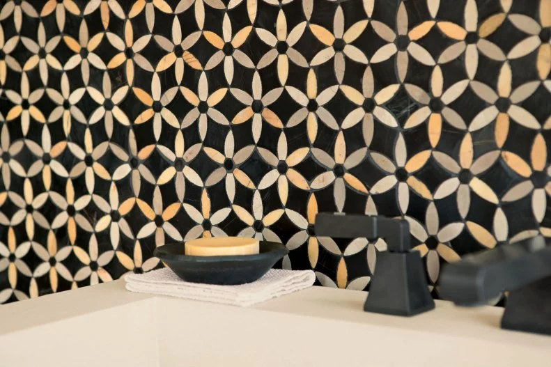 Accent Wall with Mediterranean Inspired Pattern 