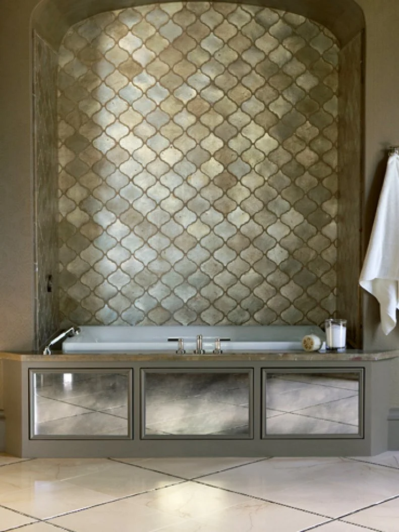 Metallic Moroccan Tile Backsplash