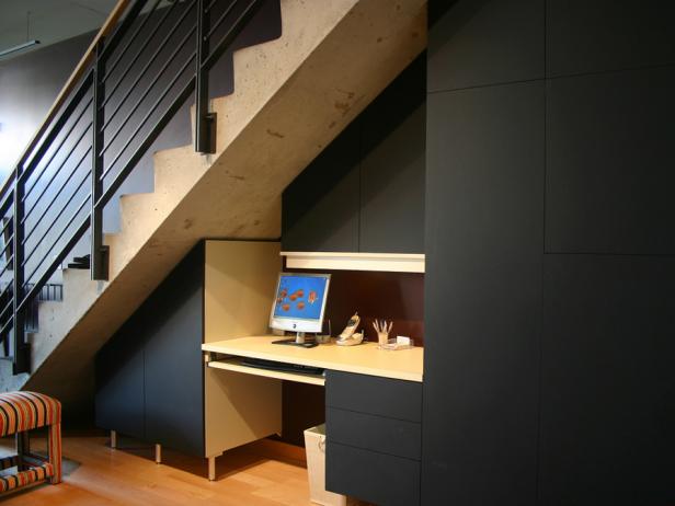 Desk Under Stairs Storage and desk under staircase
