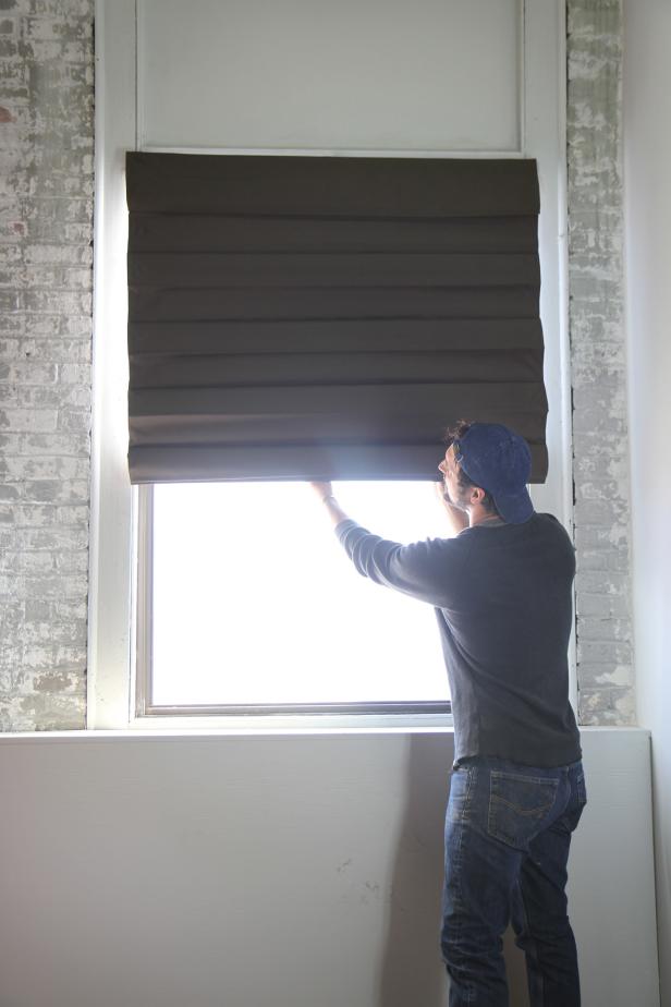 Pull the shade down to the desired height. (*this one is cordless and retractable. Other shades may require pull-cords to adjust the height).