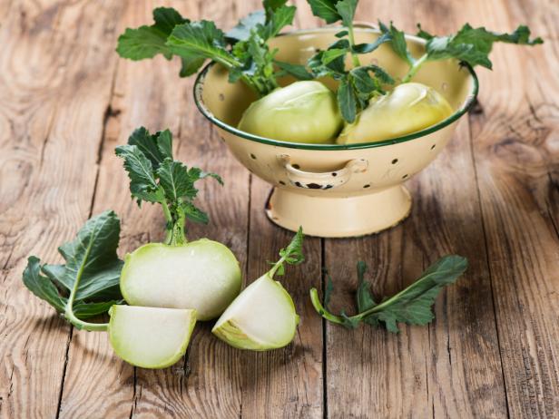 kohlrabi on wooden board kohlrabi on wooden board
