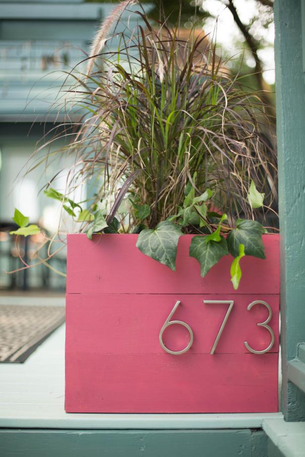 Planter Box With House Numbers Planter Box With House Numbers