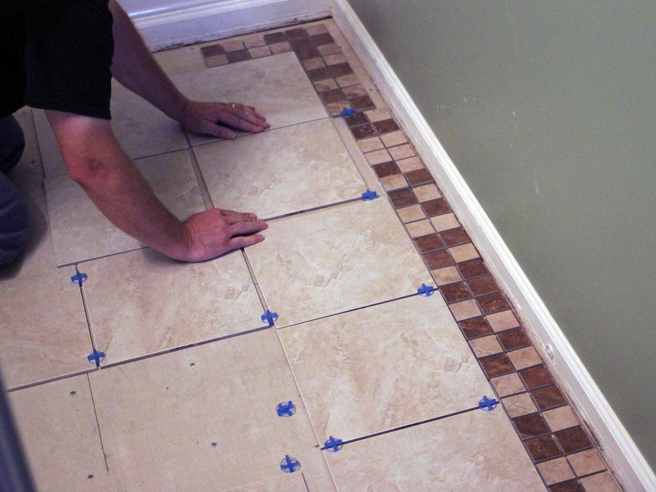 How To Install Bathroom Floor Tile How Tos Diy 1951