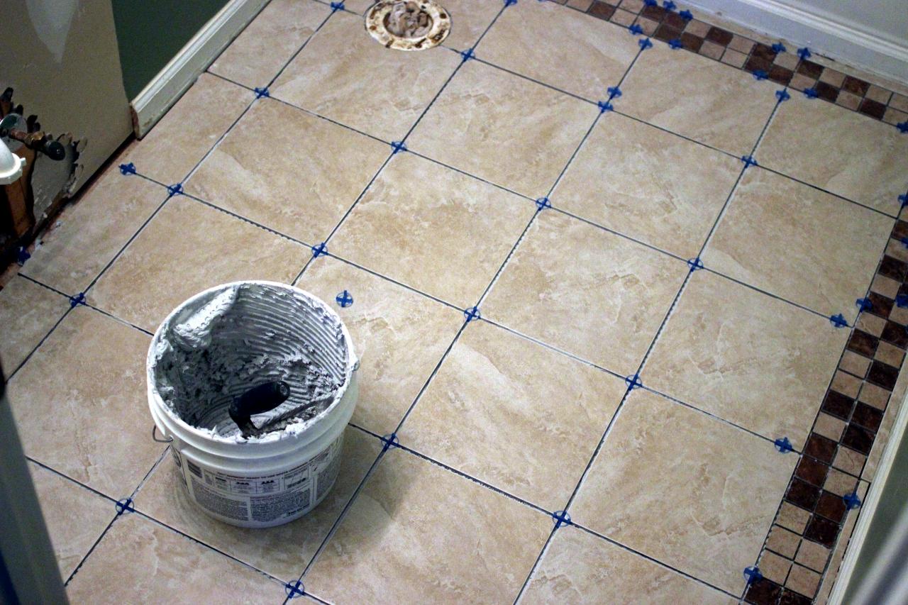 How To Install Bathroom Floor Tile Tos Diy
