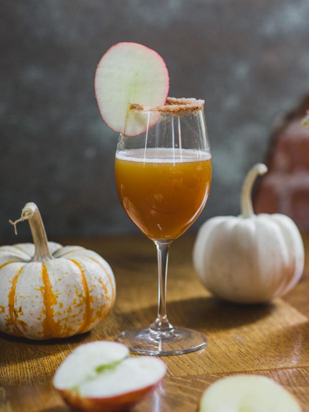 Apple Mimosa cocktail