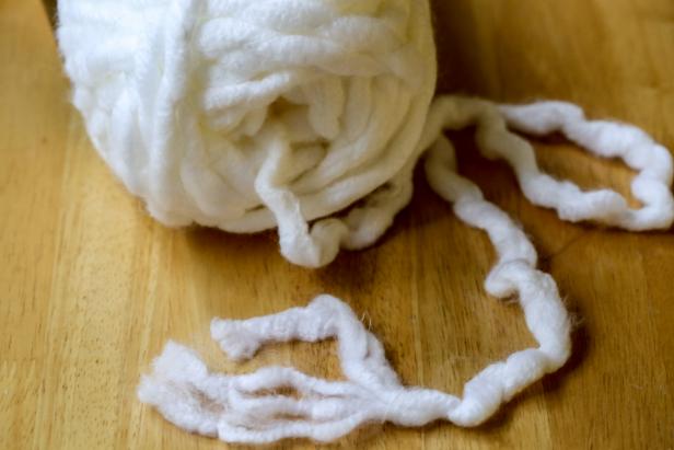 White Yarn for Making Fake Spider Web Nests White Yarn for Making Fake Spider Web Nests