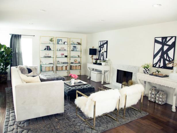 Modern Black and White Living Room Modern Black and White Living Room