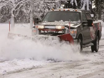 Half-Ton Pick-Up With Snowplow