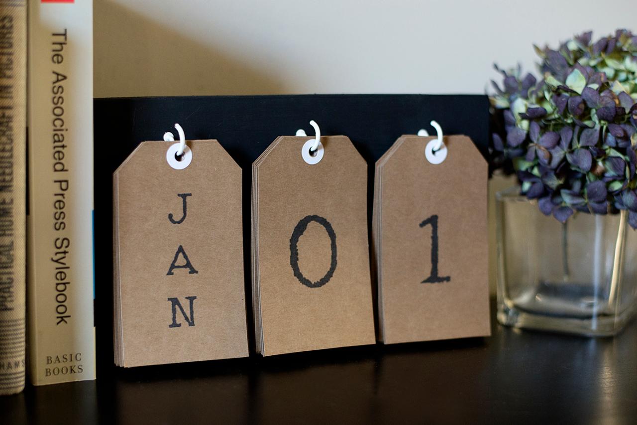 Make A Perpetual Calendar For The New Year DIY Network Blog Made