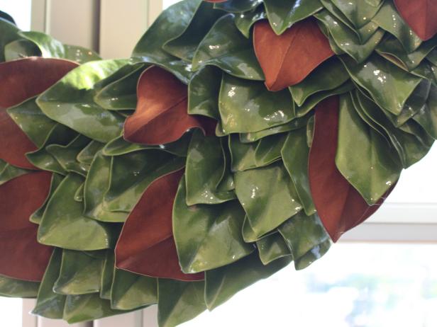 Lacquered Magnolia Wreath wreath