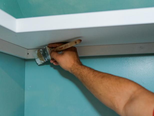 Step 6- Touch Up with PaintNow that all the wood work is done, it’s time to fill any nail holes with painter’s putty or wood filler, then touch up with paint, as needed. Let all paint dry a full 24 hours before placing anything on the shelves!