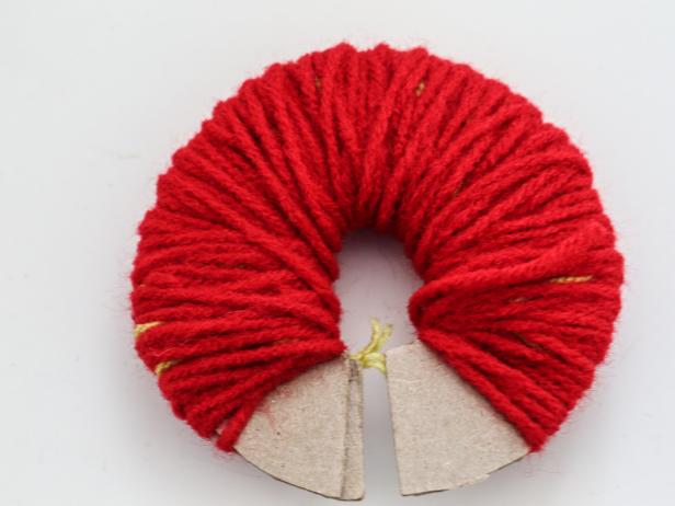 Final Yarn Layer of the Strawberry Pom Pom Final Yarn Layer of the Strawberry Pom Pom