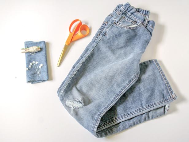 Sashiko Mending Supplies to Patch Knees Sashiko Mending Supplies to Patch Knees