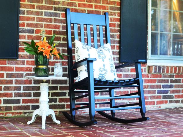 Upcycled Vintage Piano Stool Serves as a Side Table for an Outdoor Space Upcycled Vintage Piano Stool Serves as a Side Table for an Outdoor Space