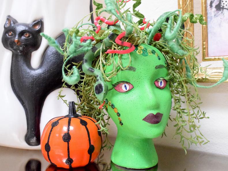 Medusa Halloween Planter