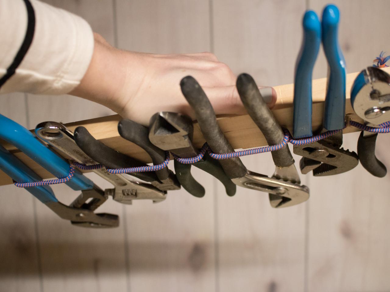 Make an Easy Elastic Tool Storage System DIY Network Blog Made + Remade DIY