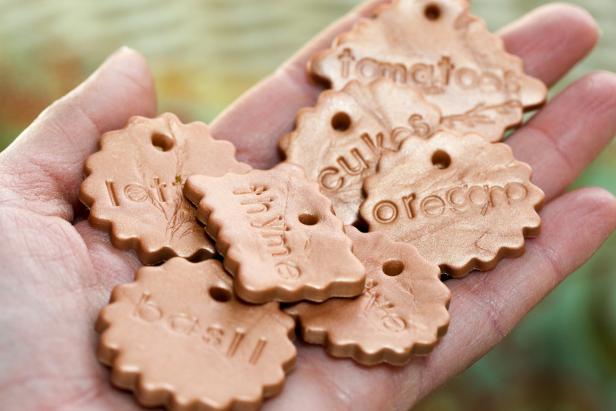 Completed Clay Garden Markers are Ready for Wires Completed Clay Garden Markers are Ready for Wires