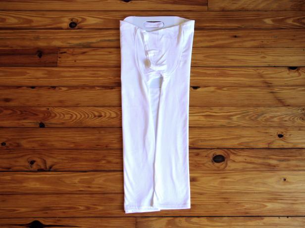 How to Fold a Shirt folding white t-shirt
