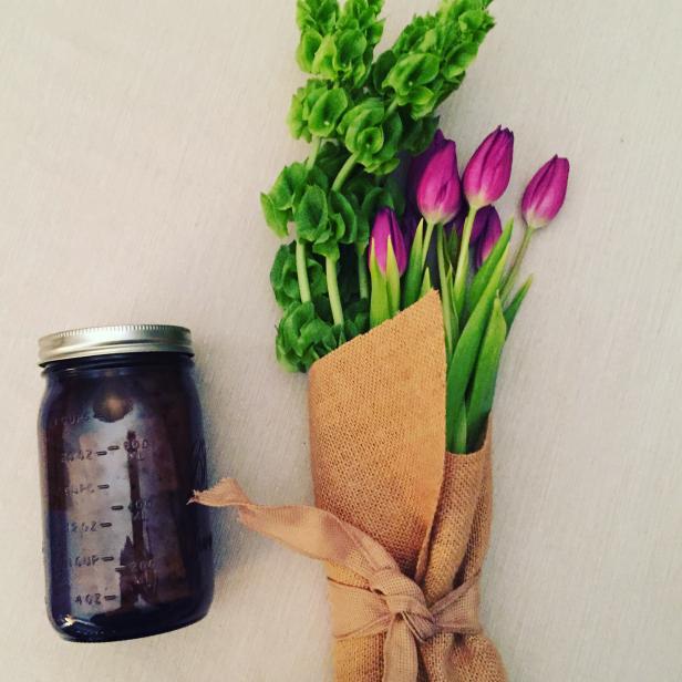 Tulips and Mason Jar Vase Tulips and Mason Jar Vase