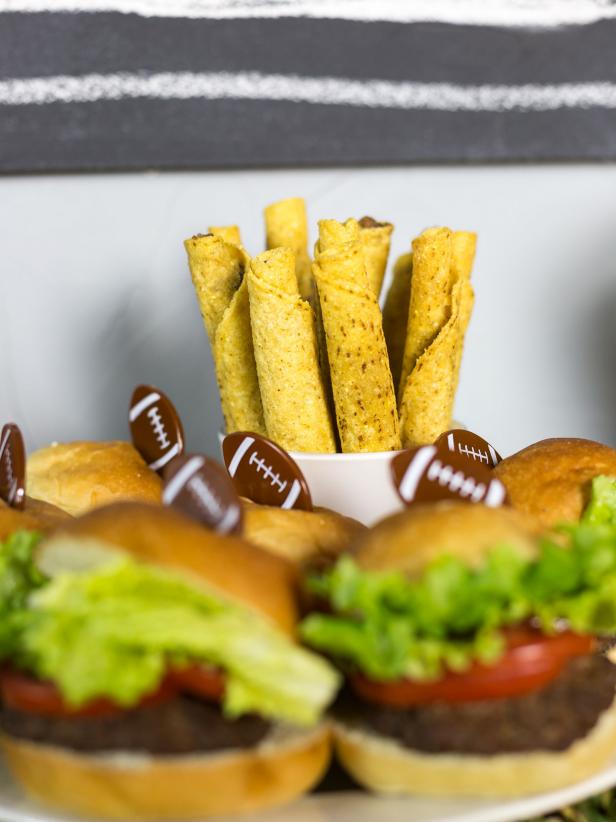 Super Bowl party buffet table Create a Super Bowl party buffet table