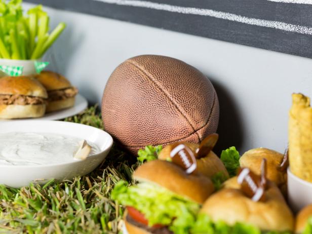 Super Bowl party buffet table Create a Super Bowl party buffet table