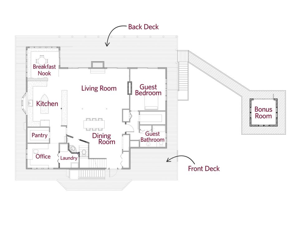 Floor Plans from DIY Network Blog Cabin 2016 Behind the