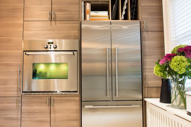Contemporary Neutral Kitchen with Stainless Steel Refrigerator Neutral Kitchen with Stainless Steel Refrigerator