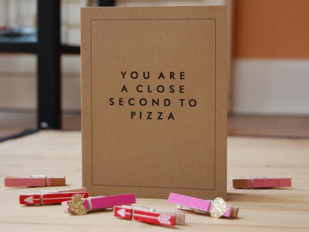 Pizza Valentine's Day card Pizza Valentine's Day card