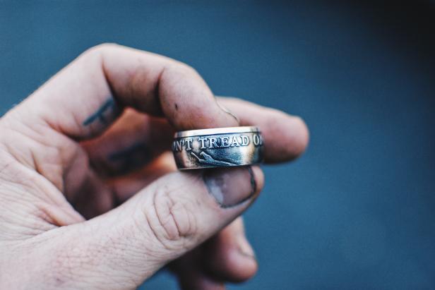 Don't Tread on Me Coin ring