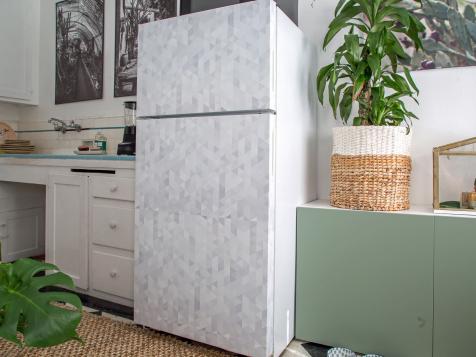 How to Cover a Refrigerator With Removable Wallpaper