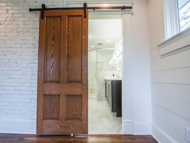 Sliding Door in Bathroom Entryway Sliding Door in Bathroom Entryway