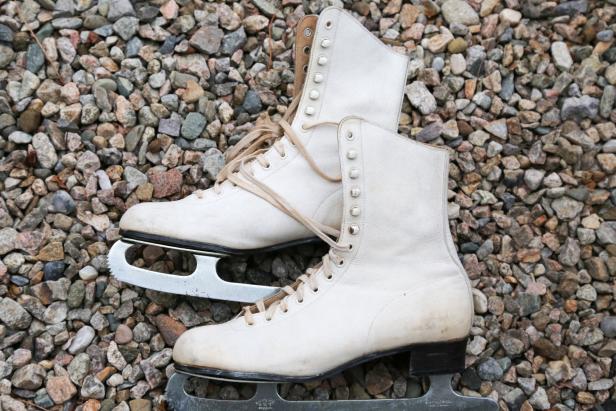 Old Skates Will Make A Pretty Wreath Old Skates Will Make A Pretty Wreath