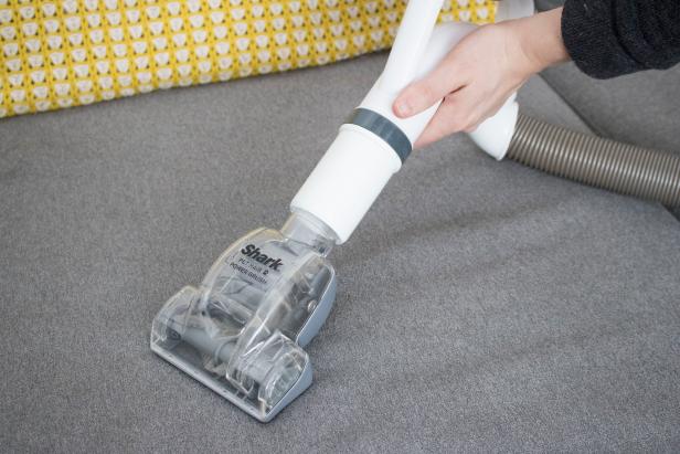 Cleaning pet fur in the home with a vacuum.