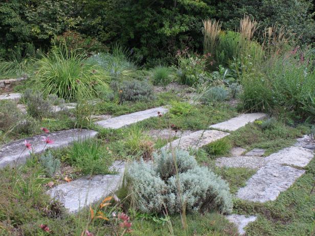 Granite Block Steps in Gravel Garden Granite Block Steps in Gravel Garden