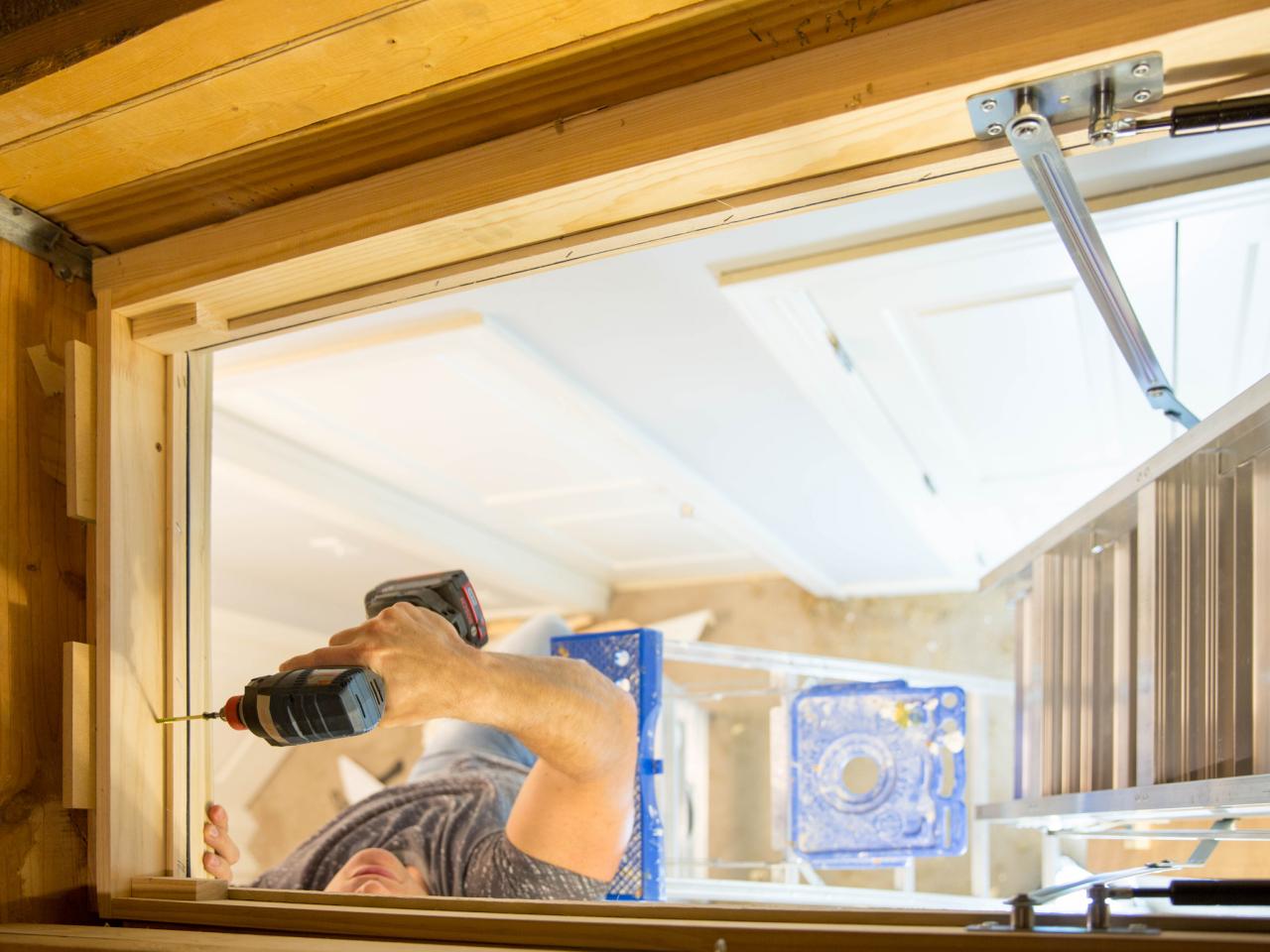 How to Install a Folding Attic Ladder howtos DIY
