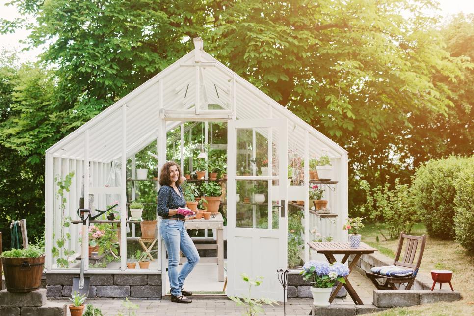 woman greenhouse gardening istock greenhouses royalty benefits sheets acrylic mature diy