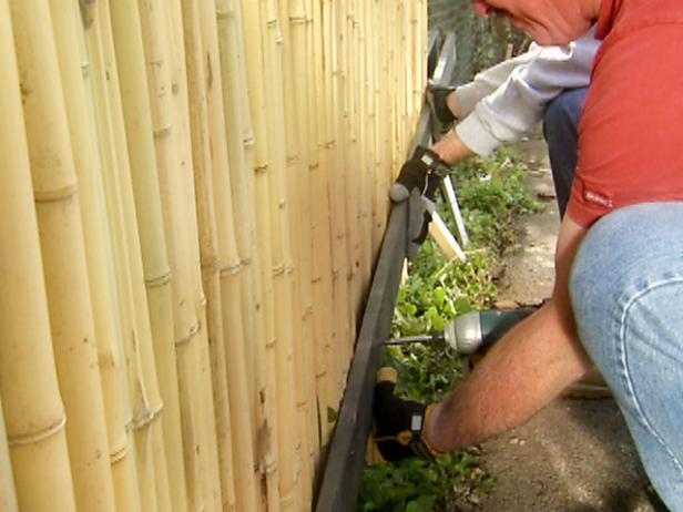 Installing A Bamboo Fence Video Diy